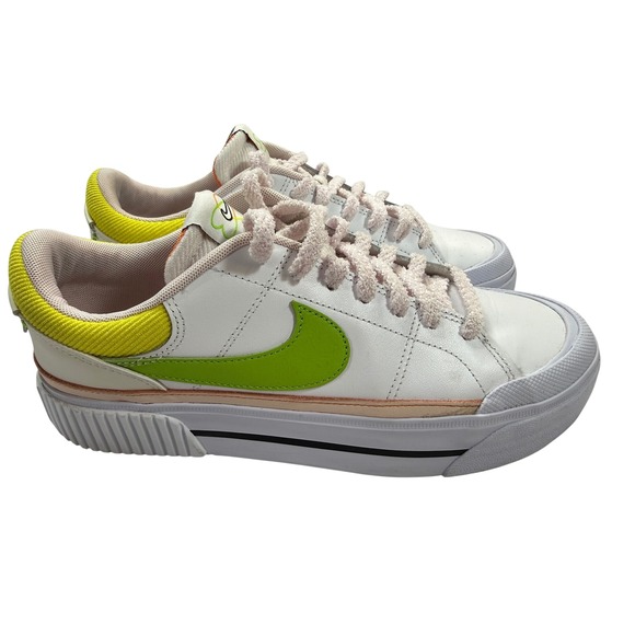Nike Shoes - Nike Court Legacy Lift Womens 9 White Green FD0872-100 Excellent Platform Shoe